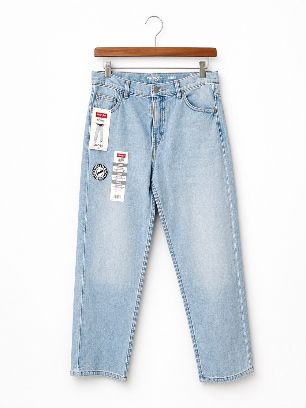Wrangler Five Star Loose Jeans Boys 14 Husky NWT Light Wash Denim Relaxed Fit